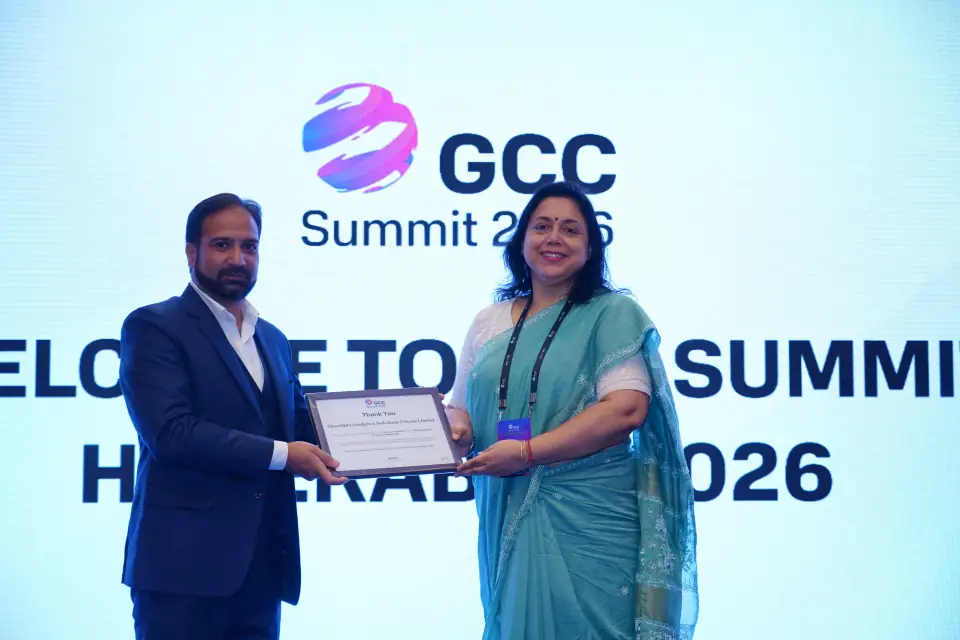 Certificate presented on the main stage